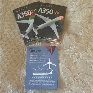 Delta A350 Aircraft Information Cards; Card #60- 3 cards available; $10 each OBO